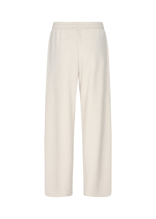 Banu 116 Wide Leg Jogger Trousers in Cream Trousers Soya Concept