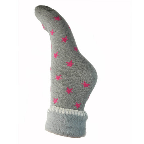 Cosy Cuff Wool Blend Socks - Stars and Snowflakes Socks Joya