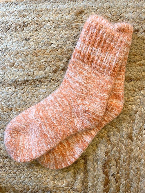 Cosy Wool Blend Marled House Socks - 2 Colours Available Socks Suki's Wardrobe