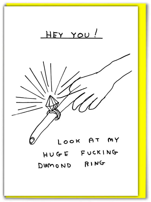 David Shrigley Diamond Ring Engagement Card Cards David Shrigley