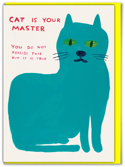 David Shrigley Master Cat Card Cards David Shrigley