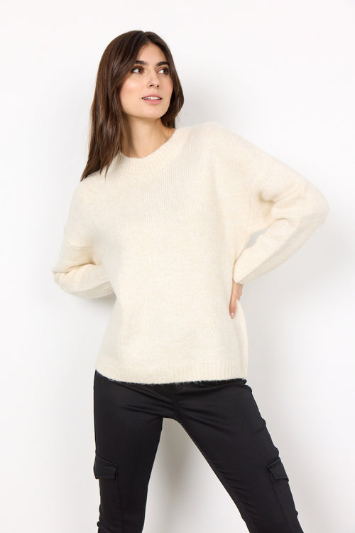 Gunna 1 Cosy Jumper in Cream knitwear Soya Concept
