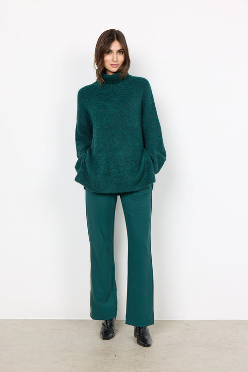 GUNNA 6 Cosy Roll Neck Jumper in Teal Shadow Green knitwear Soya Concept