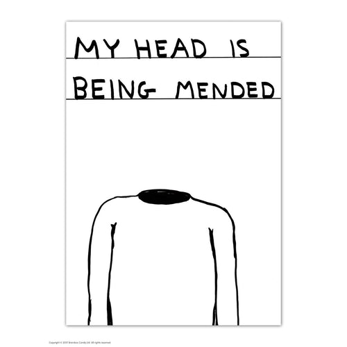 Head Is Being Mended Postcard By David Shrigley Home & Gifts David Shrigley