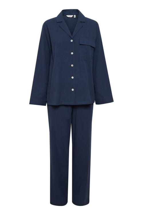 HYGGA Navy Cotton Pyjama Set Coats & Jackets B.Young