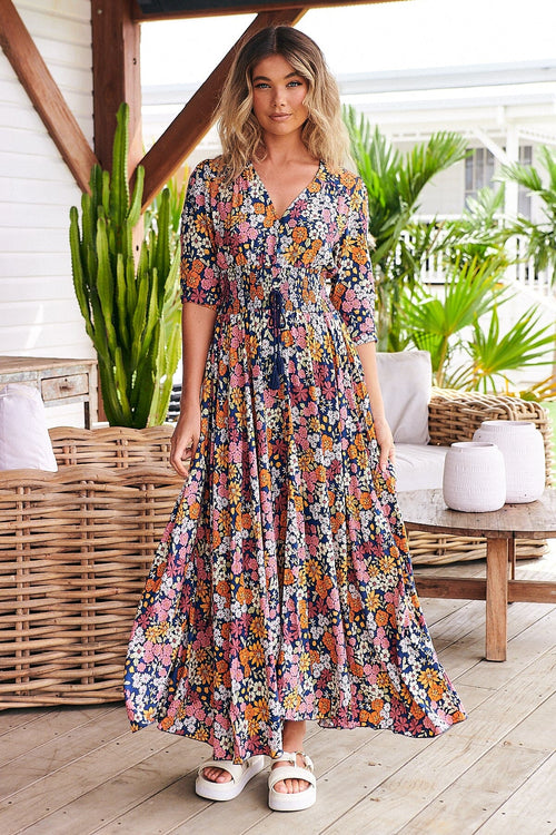 Indiana Dress in Forever Flowers Print Dresses Jaase