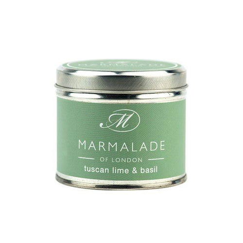 Marmalade of London Medium Tin Candle Tuscan Lime & Basil Candles Marmalade of London