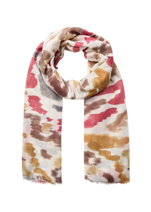 MIYA 1 Recycled Poly Light Scarf in Mustard Gold and Pink Combo Scarves Soya Concept