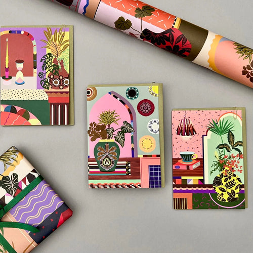 Pavilion Lifestyle II ‘Plates and Vase’ Greetings Card Cards Pavilion