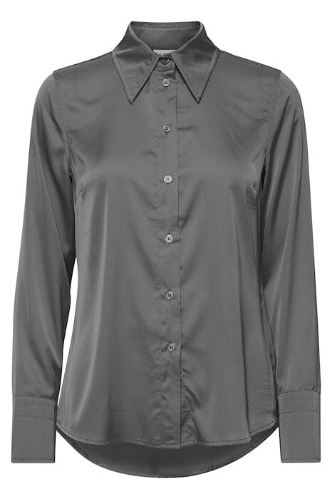 PULZ DOROTA Shirt in Charcoal Grey Tops Pulz Jeans